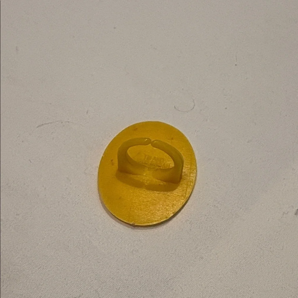 Vintage Mighty Morphin Yellow Power Ranger Plastic Ring